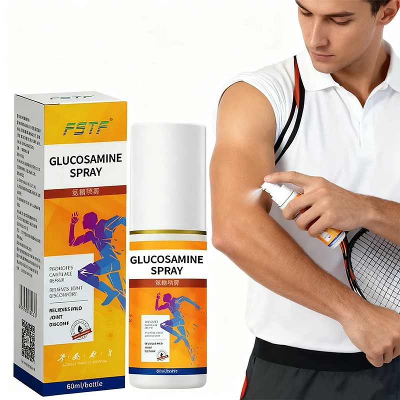 Un homme vaporise le spray sur son coude